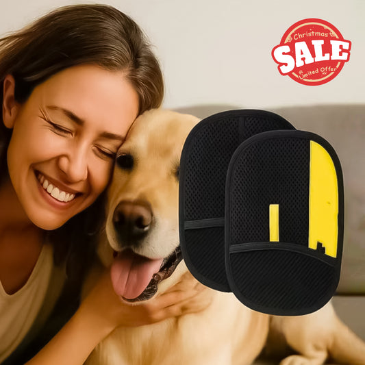 Static pet fur removal gloves