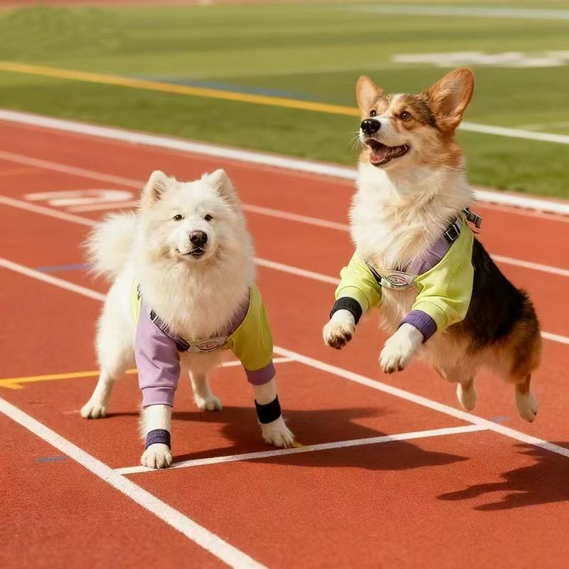 Purple-green dog knee pads