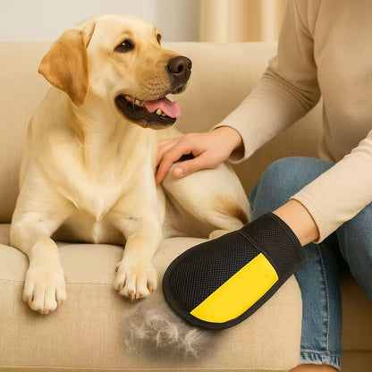 Static pet fur removal gloves
