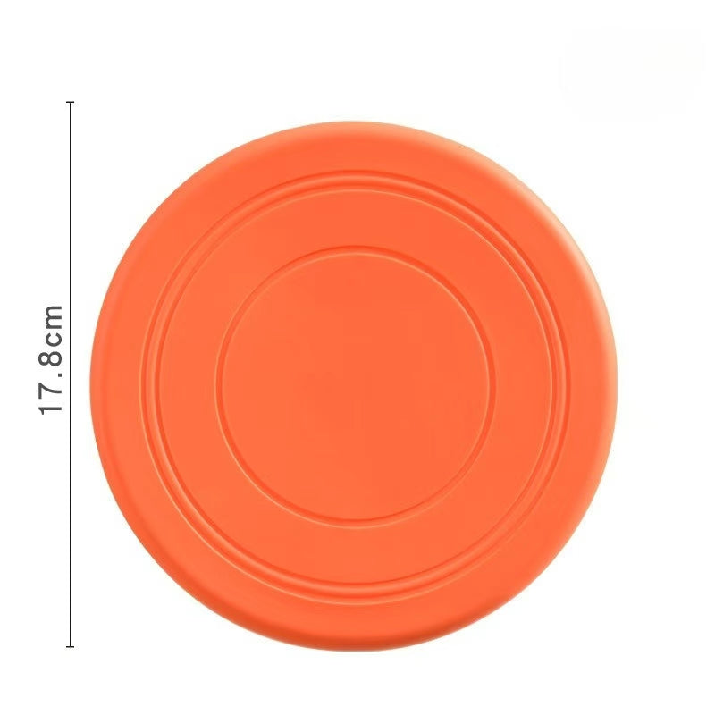 Orange Pet Outdoor Chew Frisbee